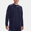 Under Armour Rival Fleece 2.0 Team Crew Solid Color Pullover Sweatshirt Men sweatshirts Navy-Blue 1302159-410