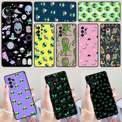 Cartoon Alien Phone Case For Samsung Galaxy A42 A31 A40 A51 A71 A32 A80 A91 A52 A72 A73 A20e A21S A50 A70 A11 A12 Cover