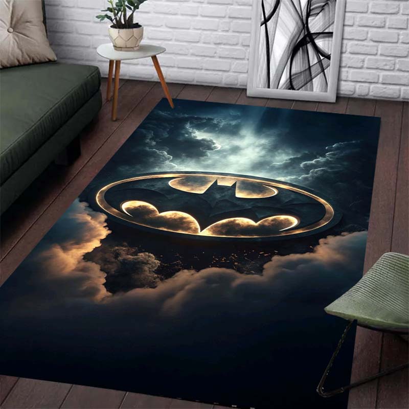 Batman Pattern Rug - Non-slip Kitchen and Outdoor Rug, Yoga Rug, Home and Bedroom Decoration, Birthday Gift