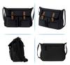 Versatile Large Capacity Canvas Crossbody Bag for Women & Men - Trendy Black Shoulder Bag