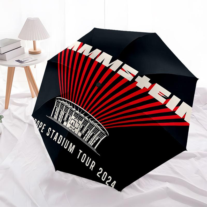 Rammstein, Europe Stadium Tour 2024 Automatic Opening and Closing, 8 rib Structure Portable Umbrella, Suitable for Men and Women in All Seas