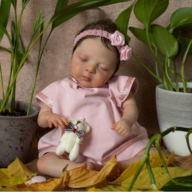 10 Inch Mini Reborn Baby Doll Luna Soft Cloth Body Simulation Regeneration Doll Children Companion Toy Palm Doll Kid's Birthday Xmas Beautiful Present