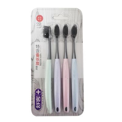 Shuke Binchotan Carbon Fiber Toothbrush 4-Pack