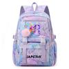 Cute Cartoon 26 English Letters Printed Backpack Schoolbag for Teenager Student Girl Boy Bookbag Large Capacity Waterproof Travel Bag Mochila