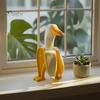 Realistic Resin Craft Creative Banana Duck Figurine, Sculpture, Novelty Art Micro Landscape Accessory Statue, Funny Desk Ornament for Home Office