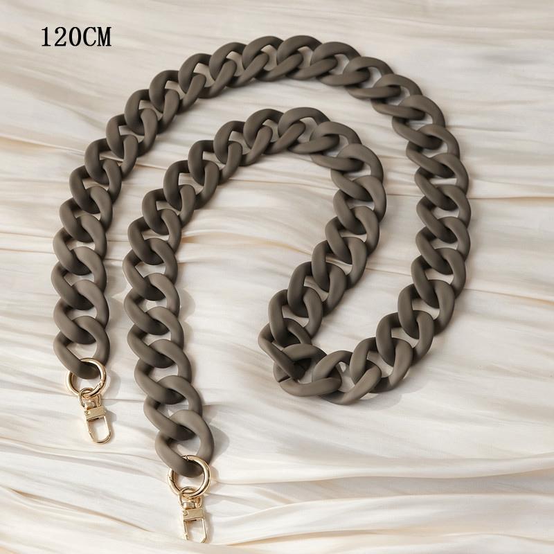New Phone Accessory Detachable Parts Acrylic Matte Green Grey Chain Crossbody Pendant Cellphone Strap Phone Case Chains Shoulder Chain