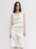 Race Cowl Neck Sleeveless Blouse_Cream