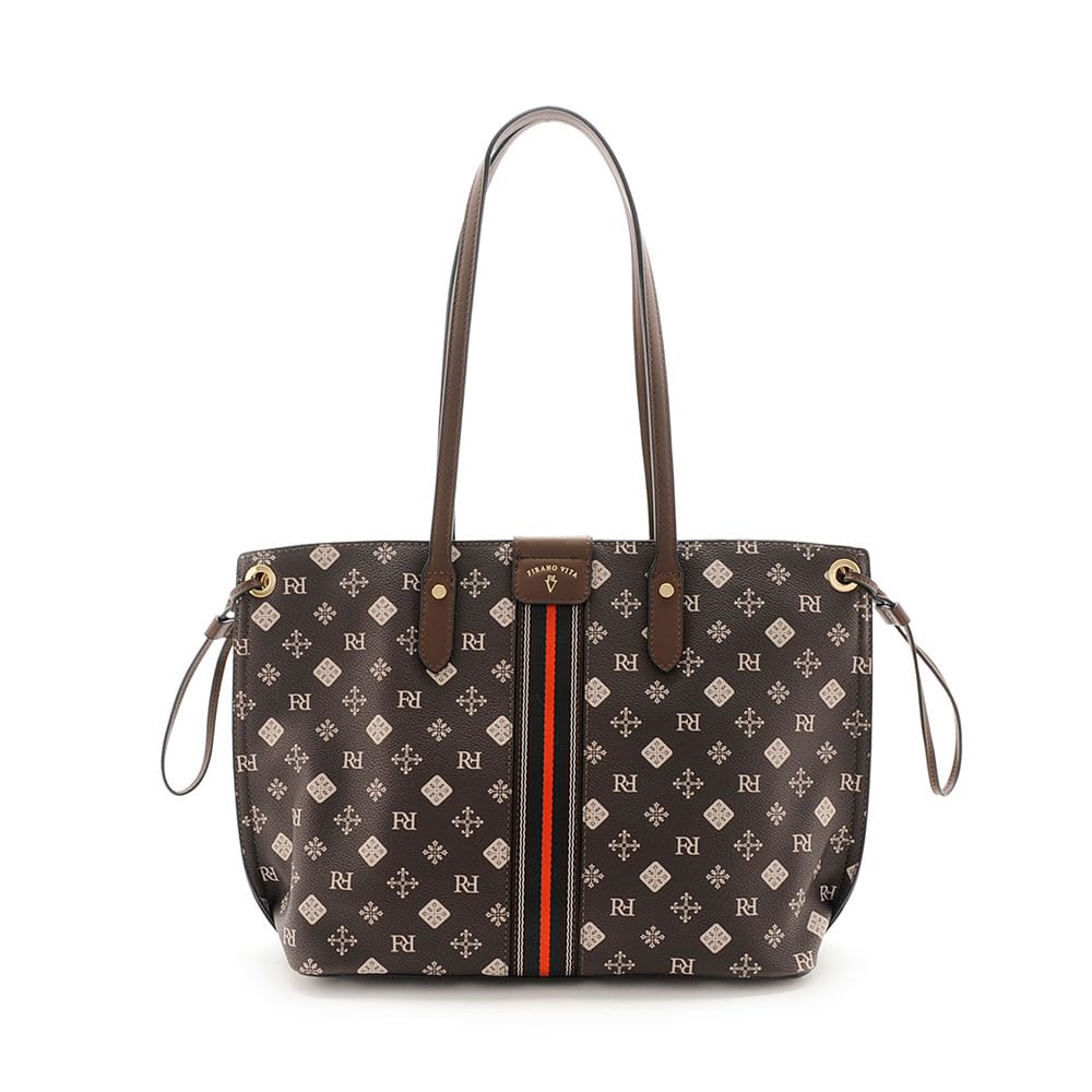 

FIRANO VITA Monogram Line Tote Bag for VITA Featured on the Web in Collaboration with Ayame Daily Brown Women, GINGER, Goriki, Bag, Gift, V402881,