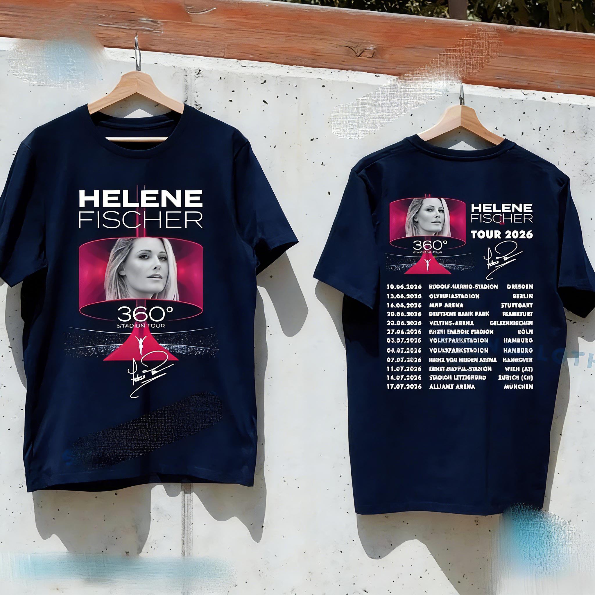 

Helene Fischer 360° Stadium Tour 2026 Tshirt Fans Gift for The Band Colorful Streetwear Style of Music Y2k Ins XL