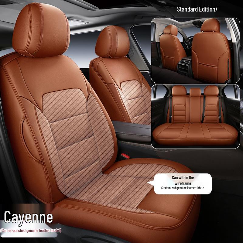 Genuine Leather Car Seat Cushion for 2015-2016 Ford Hatchback/Sedan - Full Wrap Design