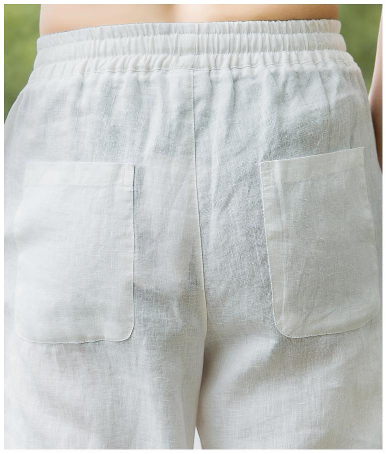 Men's Retro Chinese Style Linen Summer Trousers - Loose, Thin, Straight Casual Pants.