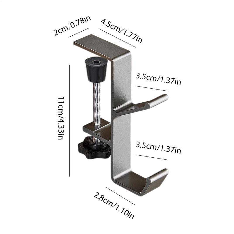 gaming headset support aluminum alloy hang headphones cradle adjustable Headset support Under Desk Headset Rack Holder Bracket