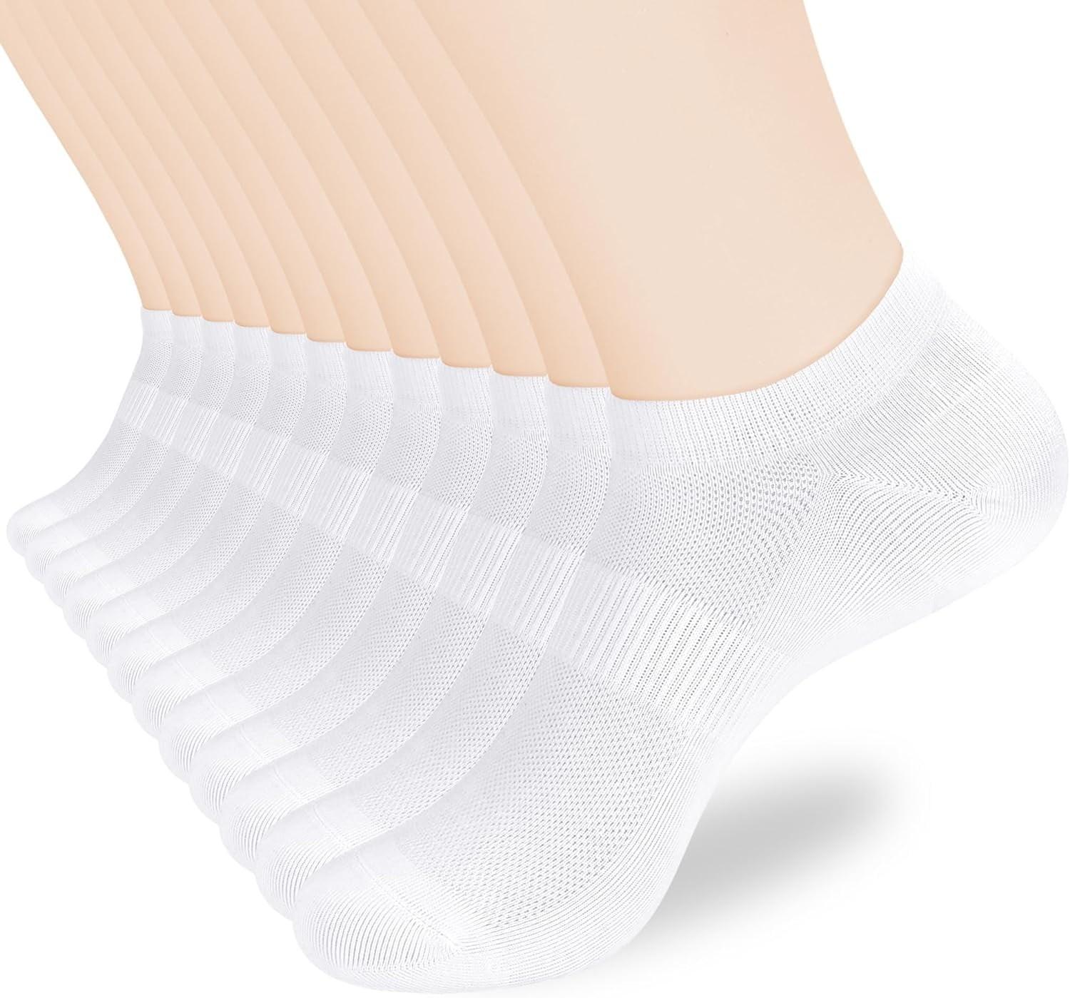 

Носки Женские тонкие спортивные беговые легкие носки с низким вырезом, 6 пар One Size белый