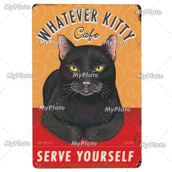 [MyPlate]Cat Poster Metal Sign Vintage Plaque Dog Tin Sign Wall Decor For Club Pet Store Tin Plate Dog Gift