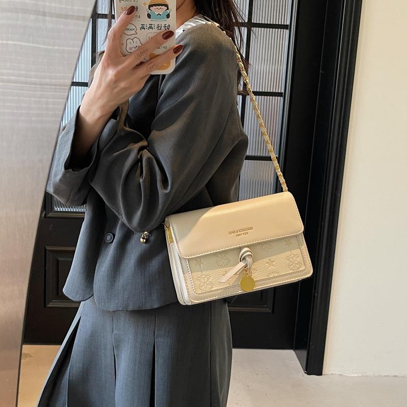 Popular bags women's new spring and summer simple versatile chain bag high-end shoulder messenger bag