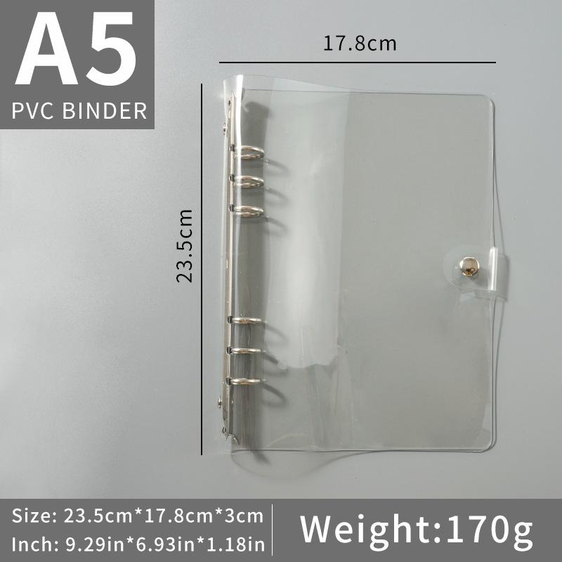 Colorful Detachable 2025 English Calendar Square PVC Loose-Leaf Notebook Pages