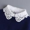 Lace Novelty Fake Collar for Women Shirt Front Ties Detachable Collar Stand Dress Sweater Girls False Collar