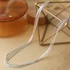 New Sparkling Multilayer Exquisite Long Bling Chain Necklace Unisex Silver Color Metal Stylish Chokers Elegant Exquisite Jewelry
