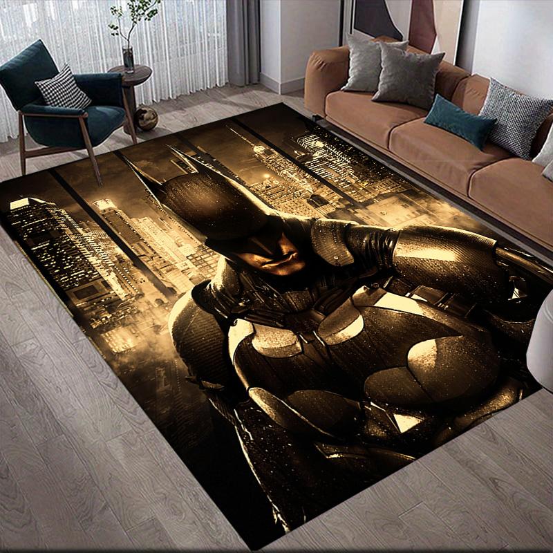 Retro Batman Anti-Slip Rug, Rectangular Carpet for Vintage Style Home Decor