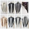 Fashion Imitation Silk Floral Triangle Scarf Polka Dot Polyester Women's Necktie Decorative Floral Print Belt Scarf Women