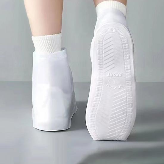 Reusable Waterproof Shoe Covers Non Slip Rain Shoe Covers Zippered Shoe Protectors with Drawstring for Men Women Outdoor