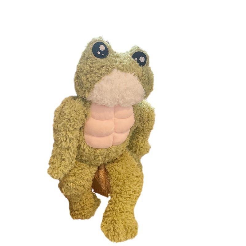 Funny Ugly Cute Duck Duck Doll Muscle Frog Plush Toy Green Throw Pillow Doll Men And Women Birthday Gift Sand Sculpture