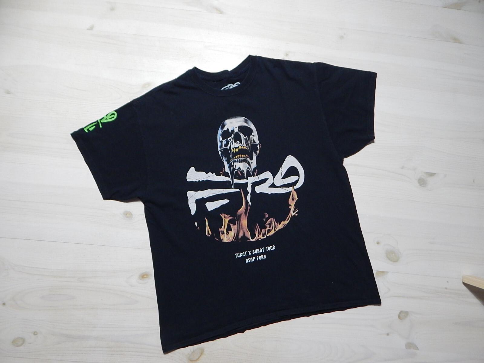 asap ferg asap mob turnt x burnt tour rap tee size xl M
