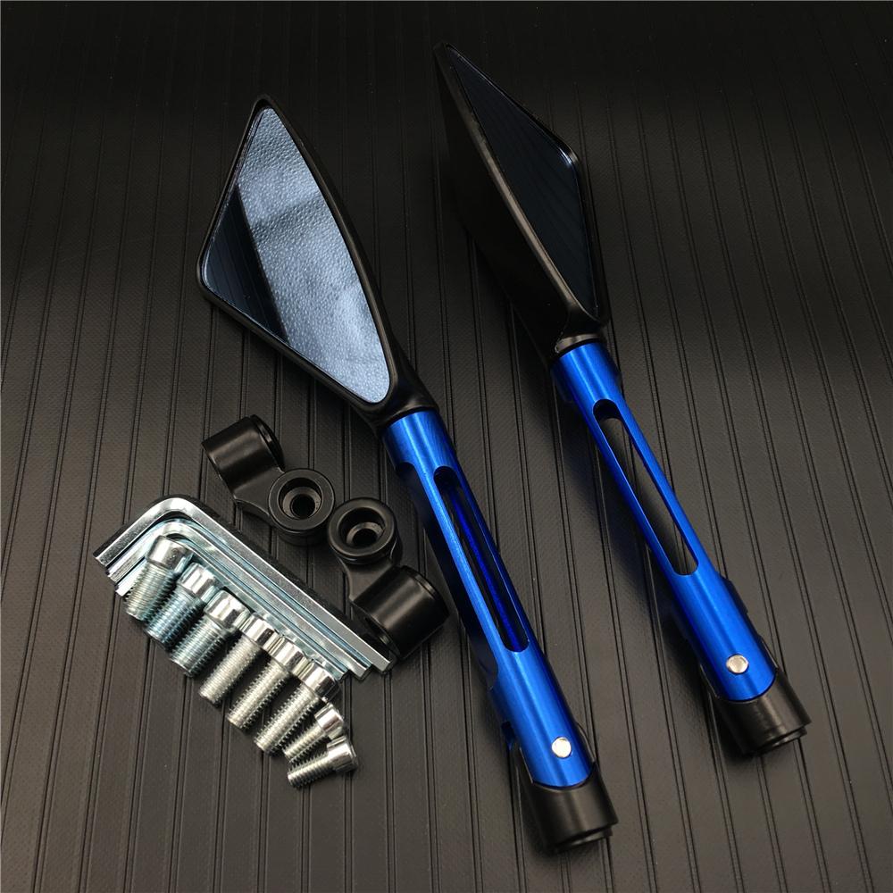 CNC ALUMINUM custom motorcycle rearview Side mirrors 8mm 10mm For KAWASAKI z750 NINJA250 HONDA R1 R6 FZ6 SUZUKI YAMAHA