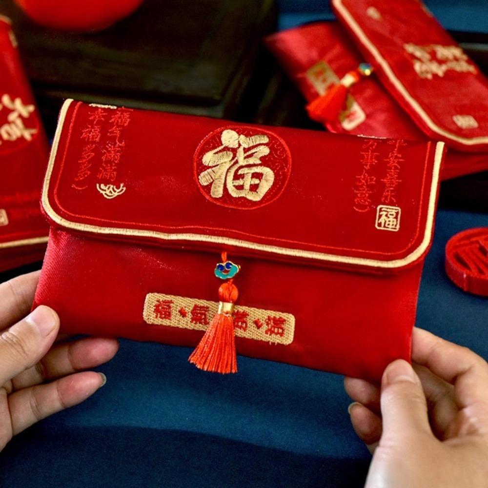 Traditional New Year Chinese Red Envelope Chinese Year CNY Packet Envelopes Good Lucky Blessing Chinese Lucky Money Bag