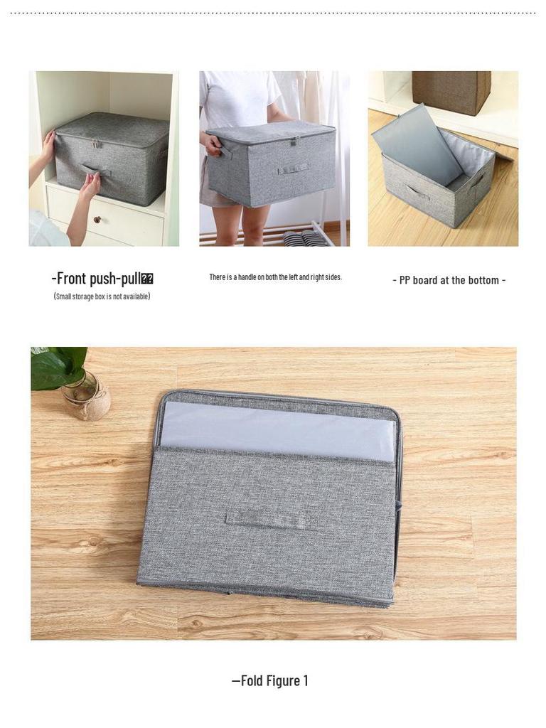 Foldable Fabric Storage Organizer for Clothes and Bedding - Large Capacity Wardrobe Box