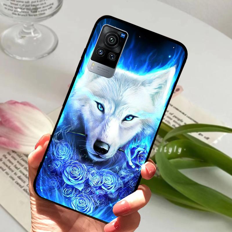 For VIVO X60 Pro 5G Case V2046 V2047A Cartoon Cute Matte Silicone TPU Soft Phone Cover For Vivo X60 X 60 Shockproof Coque Bumper