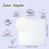 10pcs New 30x30cm Silky Satin Napkin Smooth Solid color Dinner Napkins Square Table Napkins For Wedding Banquet Restaurant