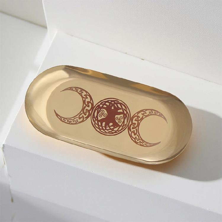 Pentacle Tray Jewelry Storage Tray Oval Tray Napkin Tray Candle Holder Tray for Coffee Table Room