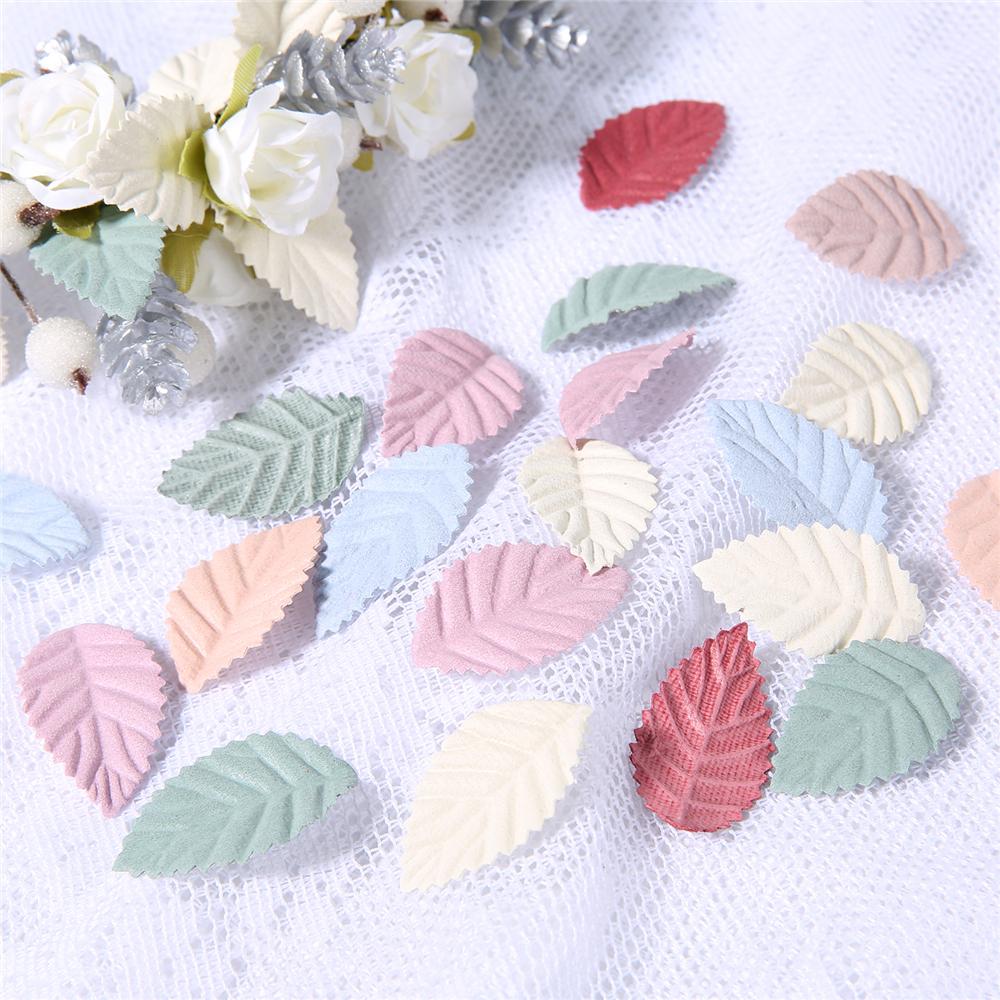 50Pcs Artificial Leaves Fake Tree Leaf for Home Room Decor Wedding Decorations DIY Handmade Wreath Scrapbooking Craft Accessory
