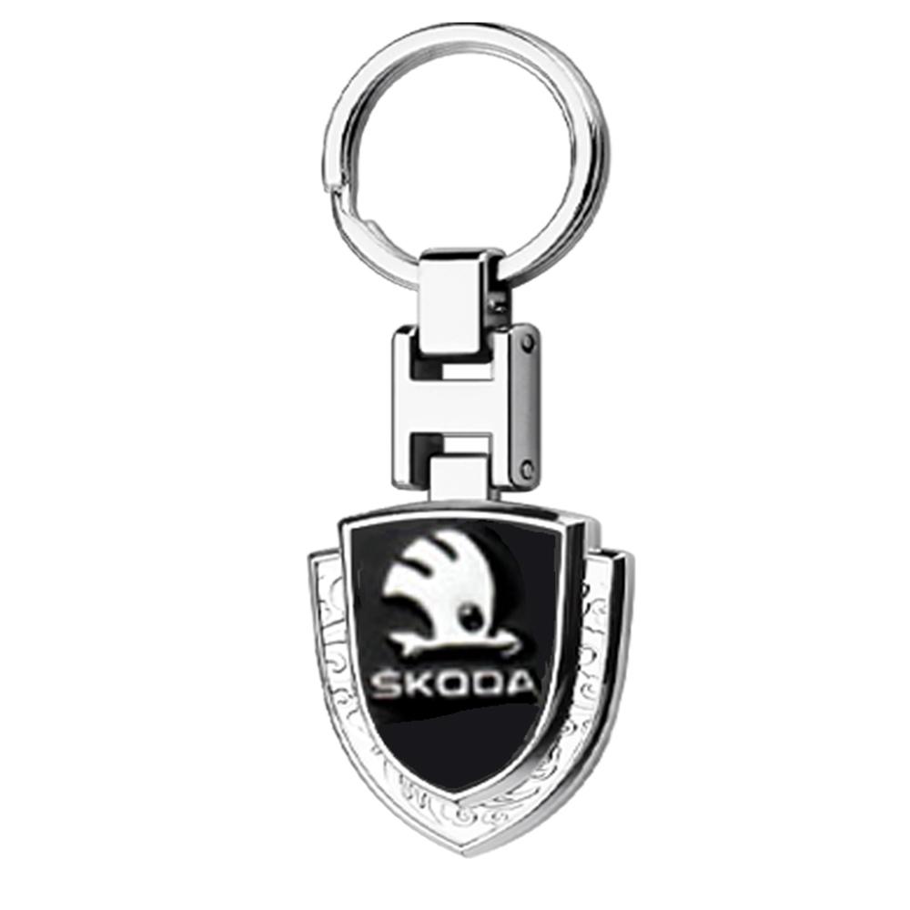 LZIE8 3D Kovový Klíčenka na Klíče Styling Auta Přívěsky Dekorace Pro Skoda Rapid Fabia 1 2 Octavia A5 A4 Kodiaq Roomster Yeti Kodiaq
