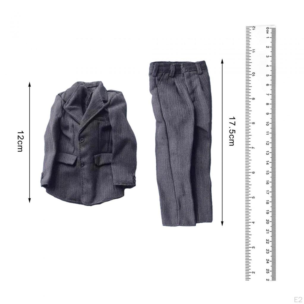 1/6 Male Figure Clothes Full Suit Jacket Pants Handmade Accessories Dress Coat Costume,