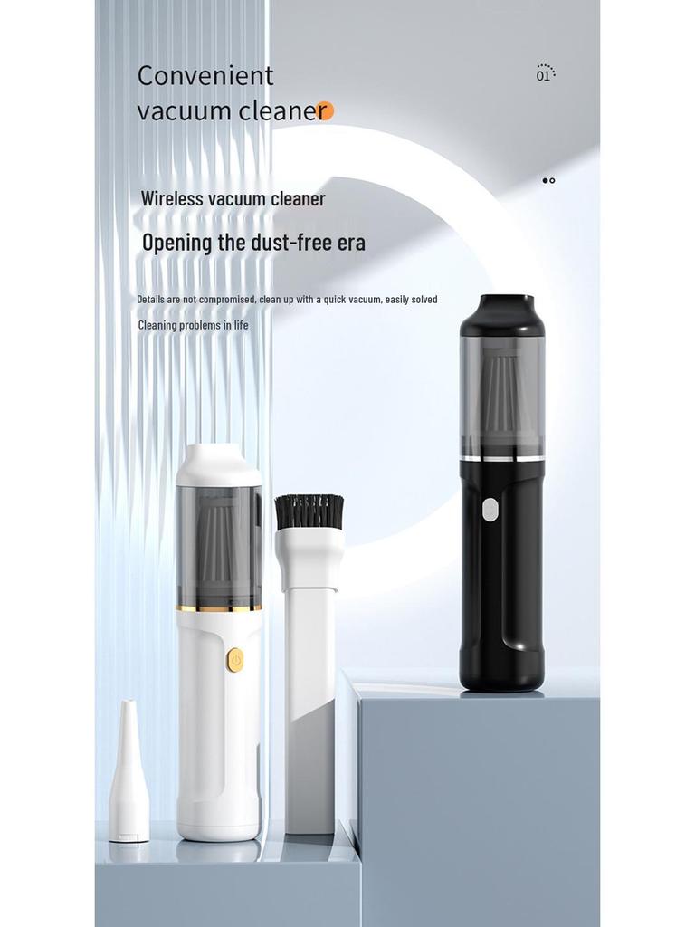 Portable Wireless Charging Car Vacuum Cleaner – Mini Handheld for Home and Auto Use