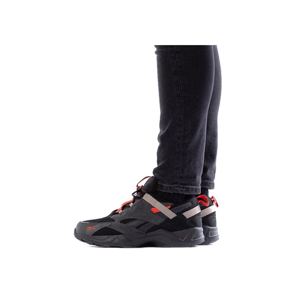 Reebok Aztrek 96 Minimalist Comfortable Shock Absorbing Breathable Low Top Lifestyle Casual Shoes Unisex Sneaker Black Gray EG8917