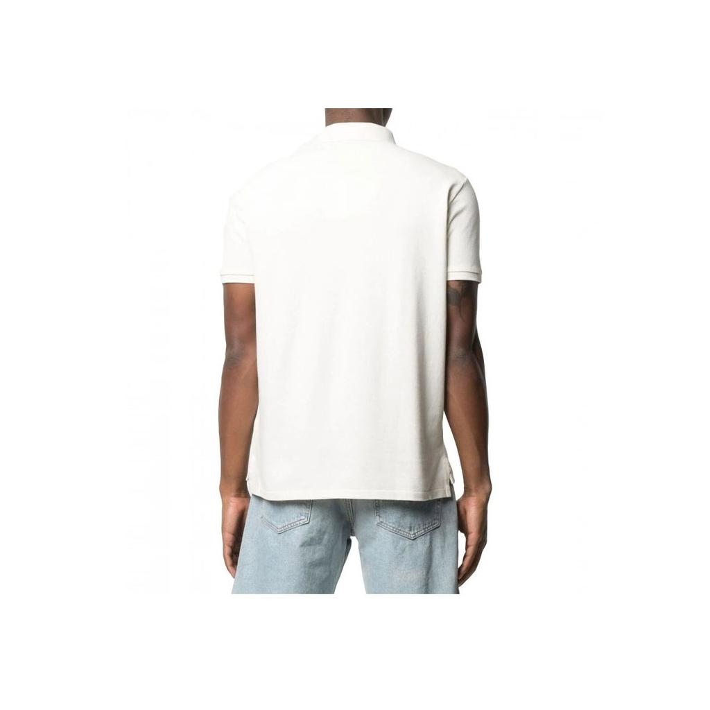 Polo Ralph Lauren Logo Pattern Short Sleeve Polo Shirt Men Tops Off-White 710680784-212