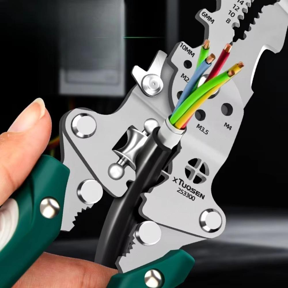 Multifunctional Wire Stripper Electrical Pliers Non-Slip Foldable Wire Stripping Pliers Comfortable Wiring
