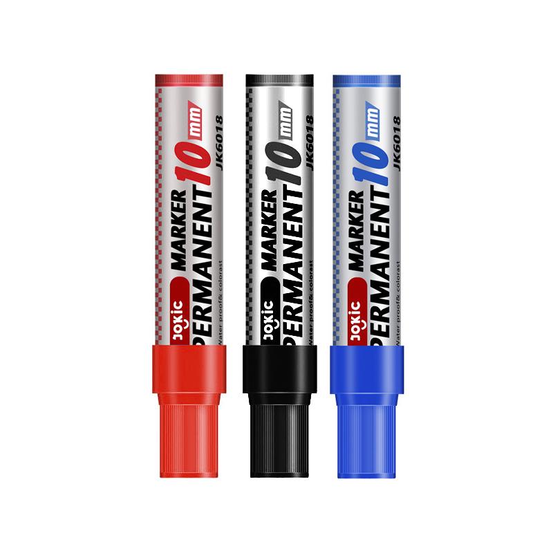 3 Kleuren Grote Capaciteit POP Marker, 10 mm Punt, Permanente Markers, Sneldrogend, Logistieke Marker Pen Koeriersdoos Marker Pen