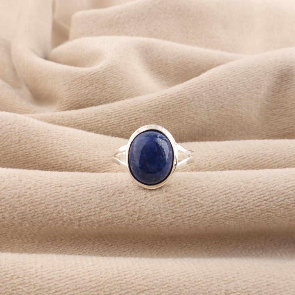 Natural Lapis Lazuli Gemstone 925 Sterling Silver Designer Ring For Women  Handmade Jewelry RR-80-26