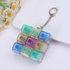 DIY Mechanical Keyboard Keycap Keychain, 9 Keys LED Stress Relief Toy, Finger Clicker Relaxing Gadget for Office Desk & Travel