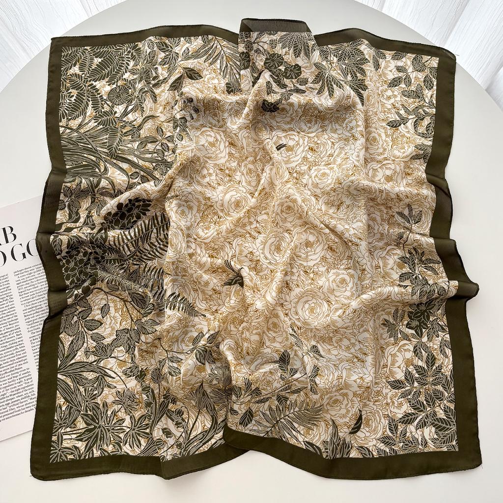 New 70cm Square Paisley Print Square Silk Scarf Casual Elegant Thin Breathable Neck Women Windproof Head Wrap Hair Scarves
