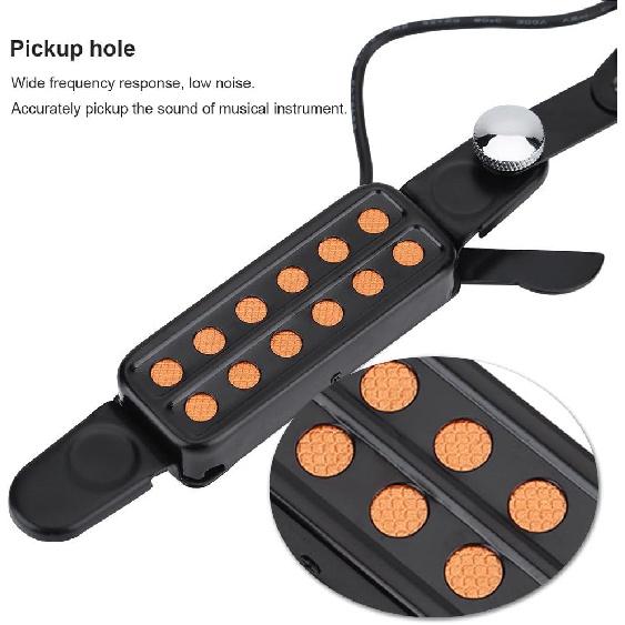 Guitar Pickup Electric Volume Adjustable Transducer Pickup with Accessories for Acoustic Guitar
