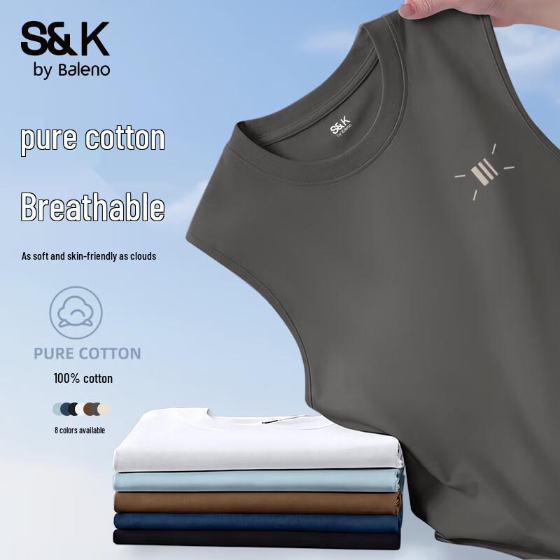 Мужская хлопковая жилетка без рукавов серии S&K Baleno 5XL