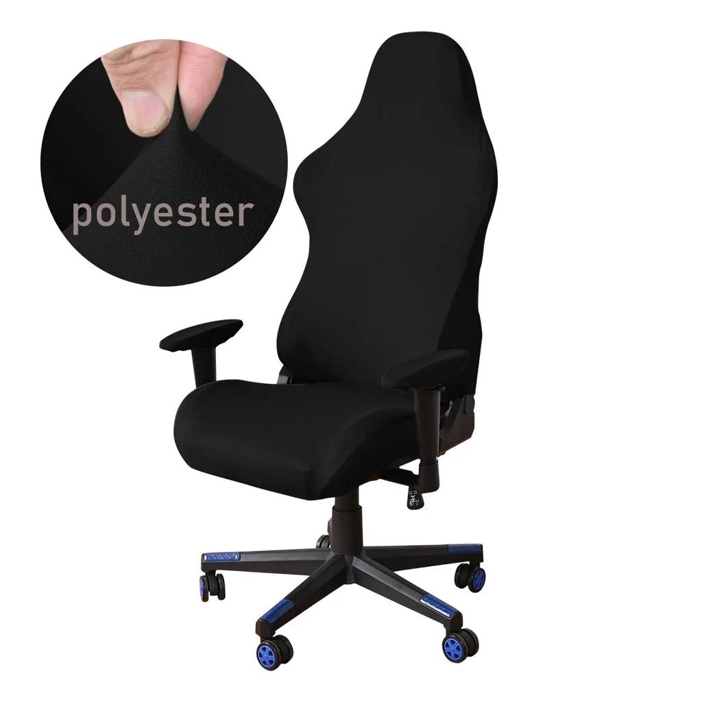 Game Chair Cover Slipcover Stretch Seat Chair Cover for Leather Computer Reclining Racing Ruffled Gamer Chair Protector