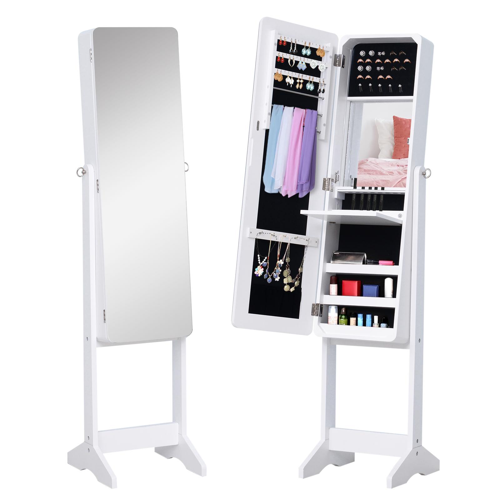 Standing Jewelry Box with Mirror Cabinet