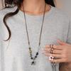New Chinese beaded woven flower necklace light luxury collarbone chain retro ethnic style versatile necklace