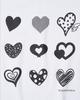 THEMUSEUMVISITOR 9 Heart Drawing T-Shirts (Off White)